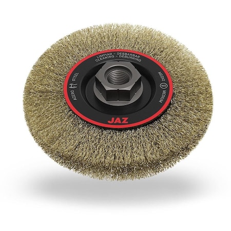 Jaz Crimped Wire Cup Brush, 3", .012", Stainless Steel 73030